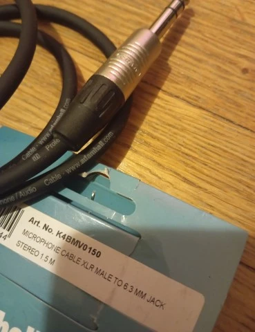Adam hall XLR to 6.3mm 1.5m cable