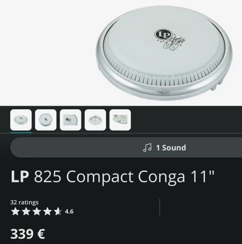 LP (Latin Percussion) Giovanni Hidalgo Compact Congas-Bongos Set