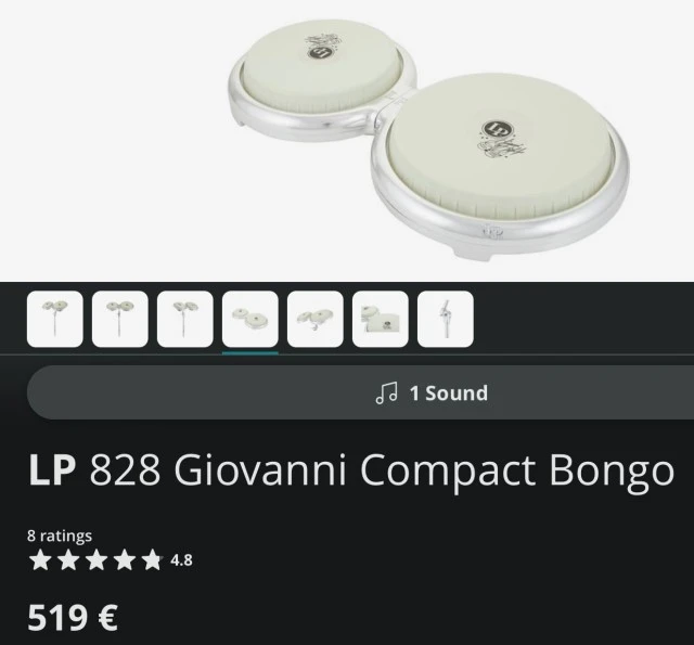 LP (Latin Percussion) Giovanni Hidalgo Compact Congas-Bongos Set
