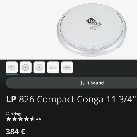 LP (Latin Percussion) Giovanni Hidalgo Compact Congas-Bongos Set