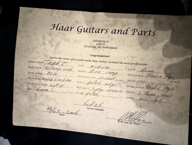 Haar Traditional Thinline Telecaster Custom Shop P90