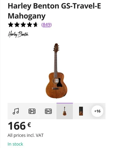 Harley Benton GS-Travel-E Mahogany
