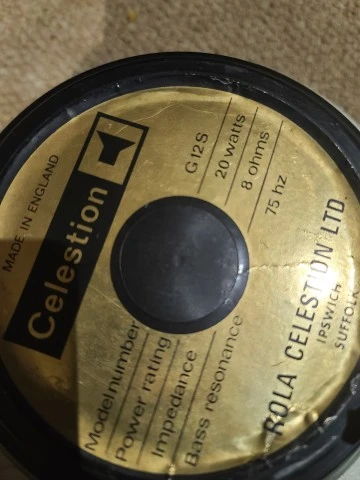 Ζεύγος Rola Celestion G12S Blackback 20W – Δεκαετία ’70 – Αυθεντικοί κώνοι 1777