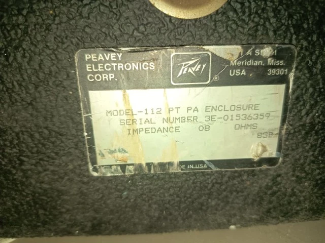 Peavey Model 112 PT (Ζευγάρι) - 8 Ohms