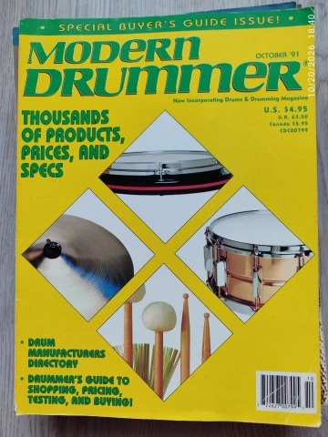 Modern Drummer Magazine - Πλήρης Χρονιά 1991 (12 Τεύχη)