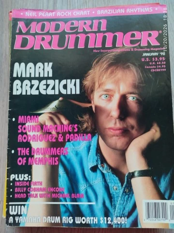 Modern Drummer Magazine Πλήρης Χρονιά 1992 (12 Τεύχη)