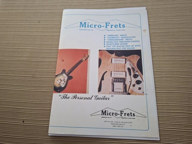 Micro-Frets κατάλογος κιθαρών και μπασων, pdf, του 1968