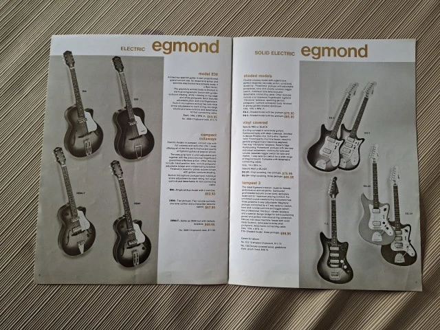 original vintage, 1960s Egmond κατάλογος