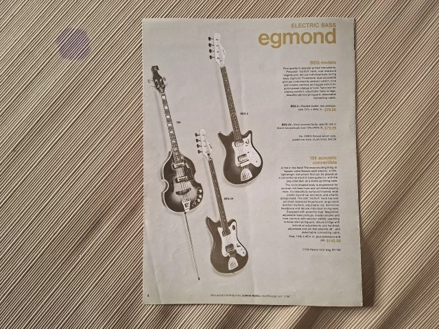 original vintage, 1960s Egmond κατάλογος