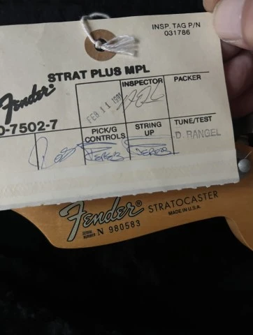 FENDER stratocaster plus 1990