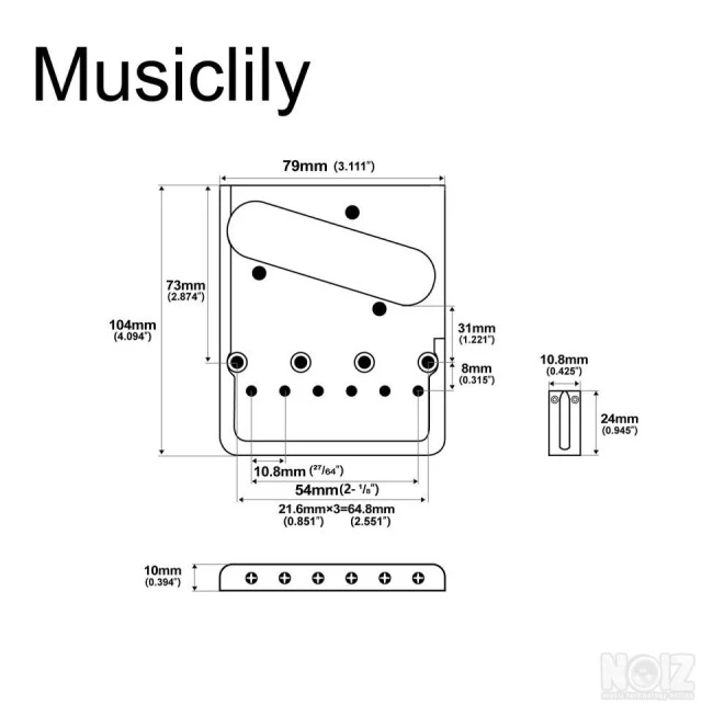 Γέφυρα Telecaster Musiclily Vintage
