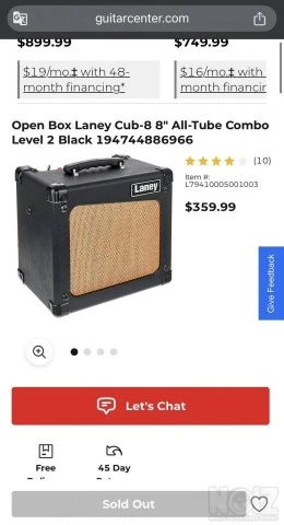 Laney Cub 8 λαμπάτος combo ενισχυτής
