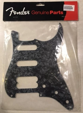 Pickguard stratocaster black moto