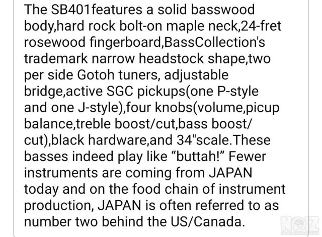 Bass Collection SB401