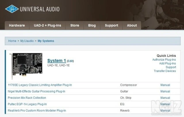 Universal Audio UAD-1e DSP Card