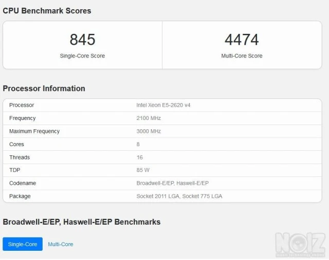 Intel Xeon  E5-2620 v4 - 2.10 GHZ