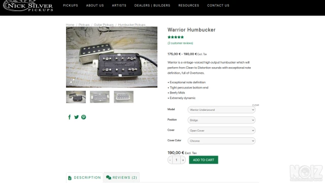 Nick Silver Warrior Underwound Humbucker (Bridge)
