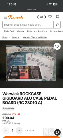 Pedalboard case rock case warwick